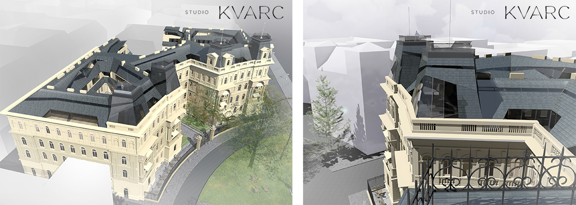Kodály körönd, Andrássy út, műemlék, építészeti tervezés, tetőtérbeépítés, KVARC