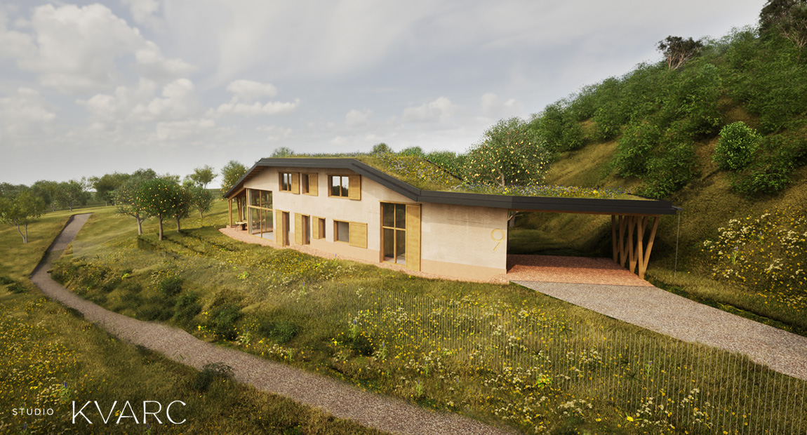 architecture, design, Balaton, house, green roof, sustainable